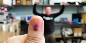Election ink kicks up a stink - The thin blue line: Flaws in voter security exposed on Election Day as both ID scanners and ink-marked method not working effectively