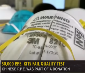 Chinese PPE kits faulty