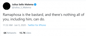 Ramaphosa the bastard