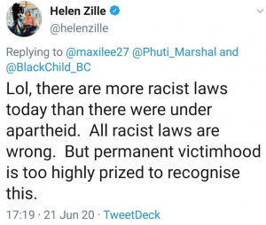 Helen Zille Tweet