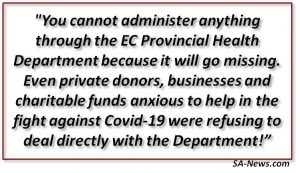 EC Health department corrupt