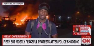 CNN lies fiery peaceful