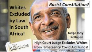 Whites Excluded by Law in South Africa!