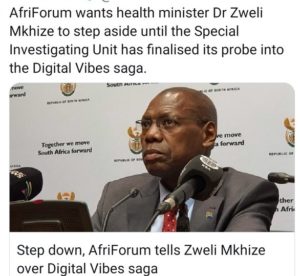 Zweli Mkhize Placed On Special Leave While Digital Vibes Corruption is Investigated by Special Investigation Unit!